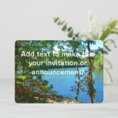 Invitation Lac sauvage en bois (Debout devant)