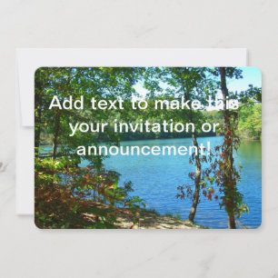 Invitation Lac sauvage en bois