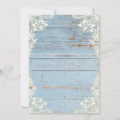 Invitation Lace,Boots Sunflowers Blue Wood Quinceañera  (Dos)