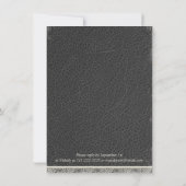 Invitation Lace cuir Rustique Black Ivory Biker Mariage (Dos)