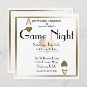 Invitation L'Ace des Coeurs d'or de Game Night (Devant / Derrière)