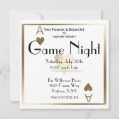 Invitation L'Ace des Coeurs d'or de Game Night (Devant)