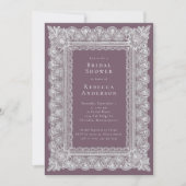 Invitation Lace Doily Blush Purple Elegant Bridal Shower (Devant)