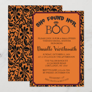 Invitation Lace Halloween Elle A Trouvé Sa Fête des mariées B
