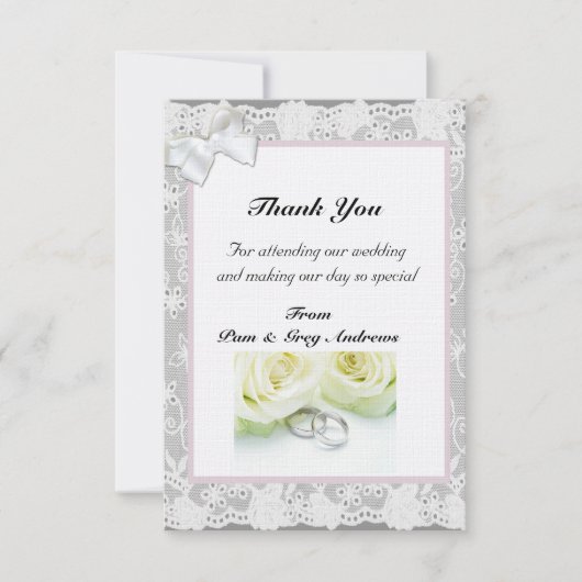 Invitation Lace Mariage Merci (Devant)