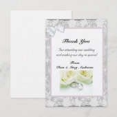 Invitation Lace Mariage Merci (Devant / Derrière)