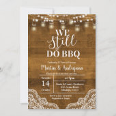 Invitation Lace Noces de Mariage Nous faisons toujours du BBQ (Devant)