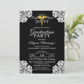 Invitation Lace Photo Nursing School | Graduation Médicale (Debout devant)