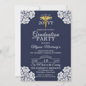 Invitation Lace Photo Nursing School | Graduation Médicale (Devant)