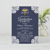 Invitation Lace Photo Nursing School | Graduation Médicale (Debout devant)