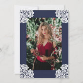 Invitation Lace Photo Nursing School | Graduation Médicale (Dos)