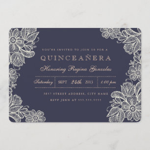 Invitation Lace Quinceaña Vintage