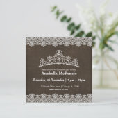 Invitation Lace Quinceanera (Brown) (Debout devant)