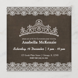 Invitation Lace Quinceanera (Brown)