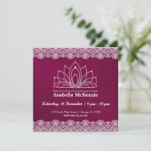 Invitation Lace Quinceanera (Maroon) (Debout devant)