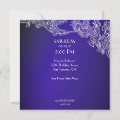 Invitation LACE vintage & BUTTERFLITS OMBRÉ BLEU Réception (Dos)