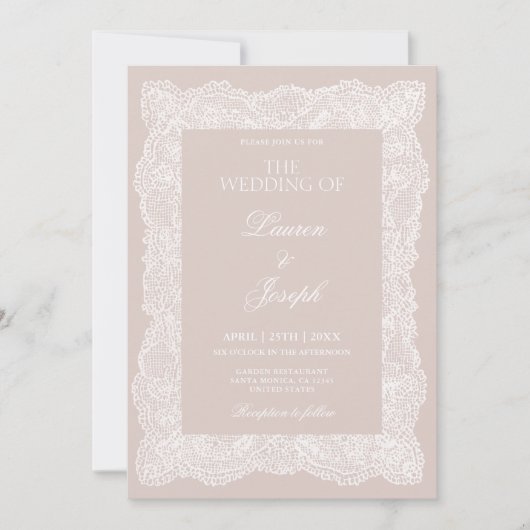 Invitation Lace Wedding (Devant)