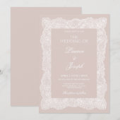 Invitation Lace Wedding (Devant / Derrière)