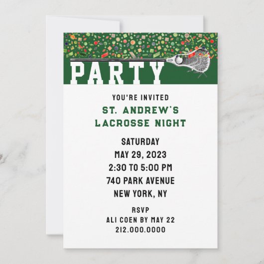 Invitation Lacrosse (Devant)