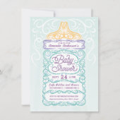 Invitation Lacy Baby Bottle Genre Neutre Douche (Devant)