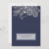 Invitation Lacy Floral Henna Mandala Bridal Showboat Invitati (Dos)