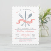 Invitation Lacy Fork Cuillère de couteau Nuptiale Brunch Invi (Debout devant)