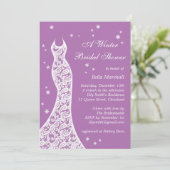 Invitation Lacy Purple Winter Bridal (Debout devant)