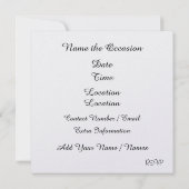 Invitation Ladies' Night Humour / Enterrement de vie de jeune (Dos)