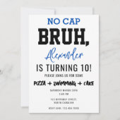 Invitation L'adolescent de Bruh Boy Anniversaire Pas d'Ado Ca (Devant)