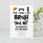 Invitation L'adolescent de Bruh Boy's Birthday Party Ado garç (Debout devant)