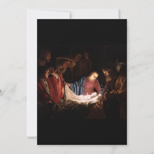 Invitation L'Adoration des Bergers par Honthorst (Devant)
