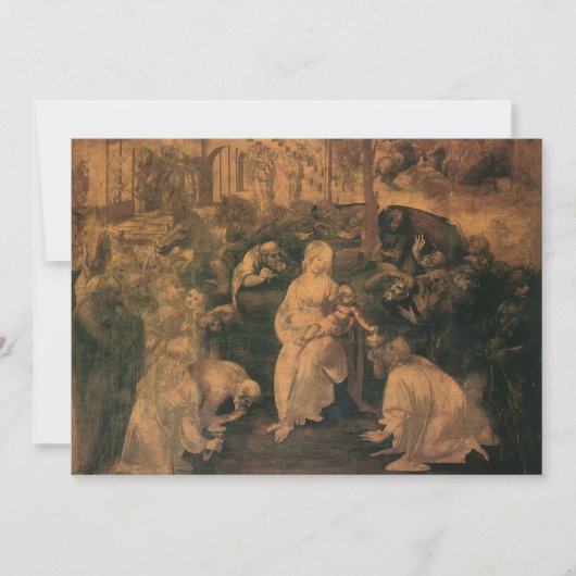 Invitation L'Adoration des Mages de Léonard de Vinci (Devant)