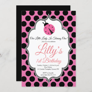 Invitation Lady Bug 1er Anniversaire