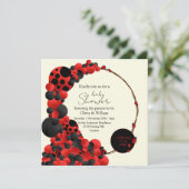 Invitation Lady Bug-Bird-Baby shower-Thème de fête (Debout devant)