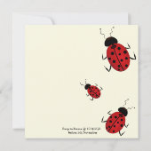 Invitation Lady Bug-Bird-Baby shower-Thème de fête (Dos)