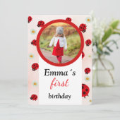 Invitation lady bug party photo (Debout devant)