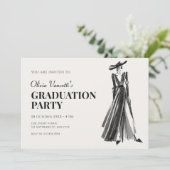 Invitation Lady in Elegant Gown diplôme de mode (Debout devant)
