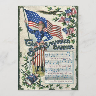 Invitation Lady Liberty Drapeau Américain Bannière étoilée