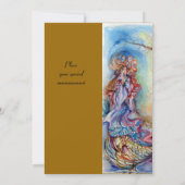 Invitation LADY OF LAKE, bleu vif, jaune rose vif (Dos)