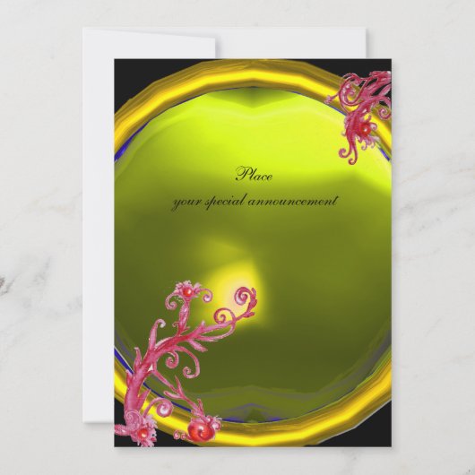 Invitation LADY OF LAKE bleu vif violet jaune vif (Dos)