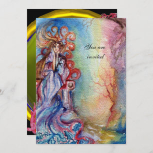 Invitation LADY OF LAKE bleu vif violet jaune vif