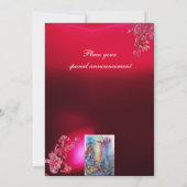 Invitation LADY OF LAKE, gemme rose bleu vif bordeaux (Dos)