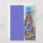 Invitation LADY OF LAKE, violet rose vif et bleu vif (Dos)