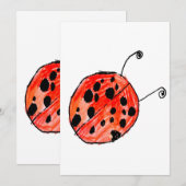 Invitation Ladybug (Devant / Derrière)