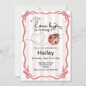 Invitation Ladybug Anniversaire, Love Bug (Devant)