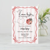 Invitation Ladybug Anniversaire, Love Bug (Debout devant)