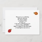 Invitation Ladybug Beetles en orange et rouge Personnalisé (Devant)