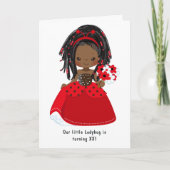 Invitation Ladybug Black Princess Fairy Tale Anniversaire (Devant)