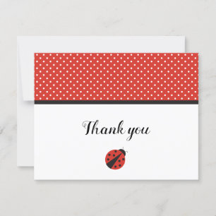 Invitation Ladybug merci note -vide