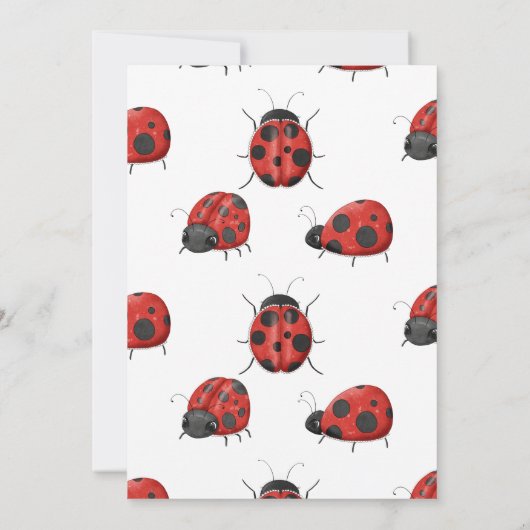 Invitation LadyBug Whimsical 1er anniversaire (Dos)